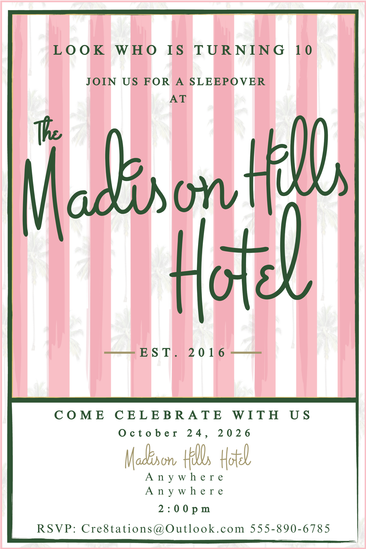 Beverly Hills Party Invitation