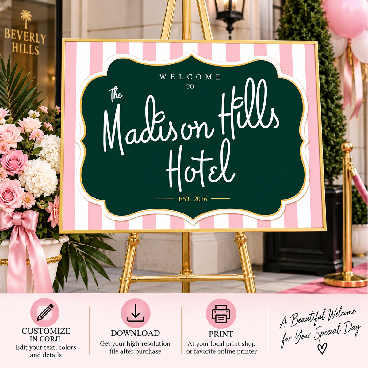Beverly Hills Party - Welcome Board