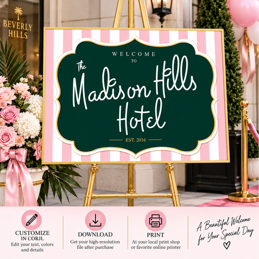 Beverly Hills Party - Welcome Board