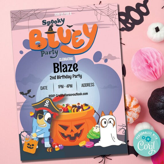 Bluey Halloween Party - Pink