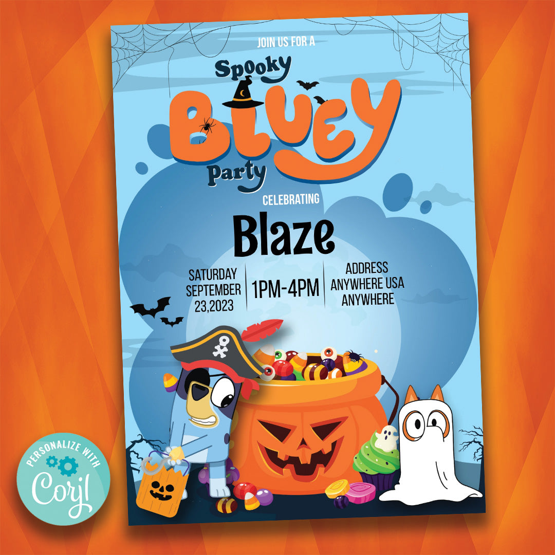 Bluey Halloween Party - Blue