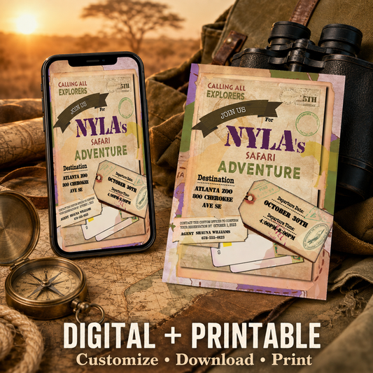 Safari Digital Invitation