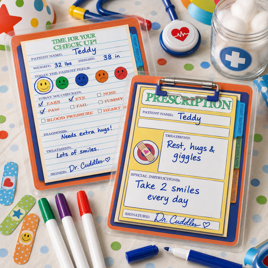 Doc McStuffin's Clipboard Favor Orange and Blue
