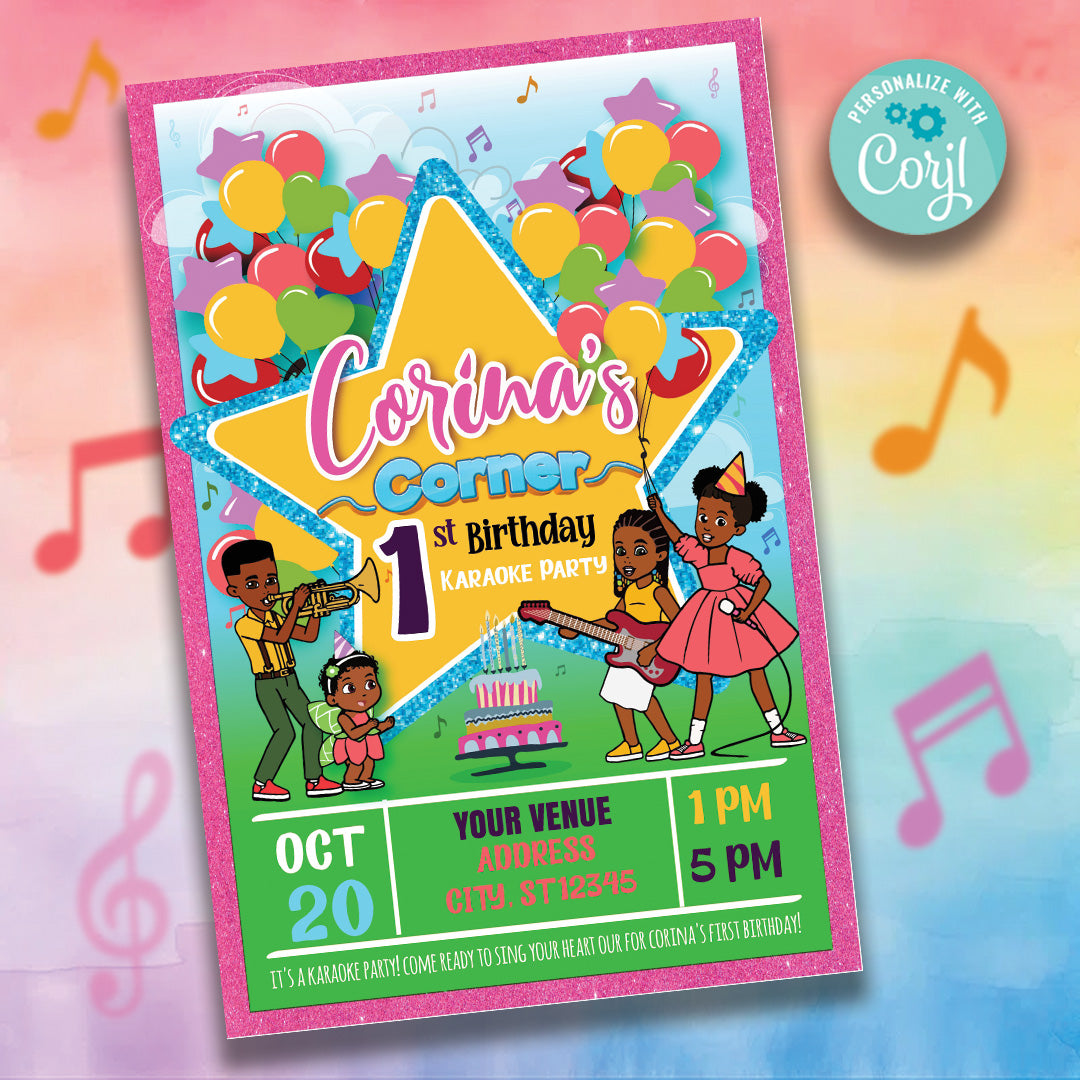 Gracie's Corner Birthday Invitation