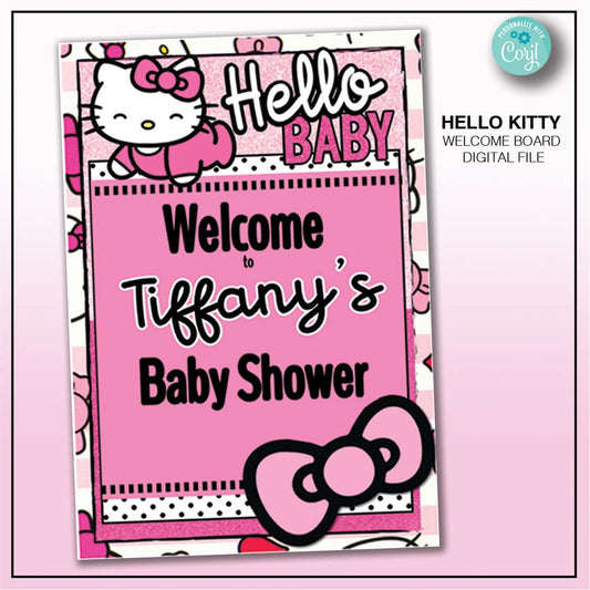 Hello Kitty Welcome Board- Baby Shower