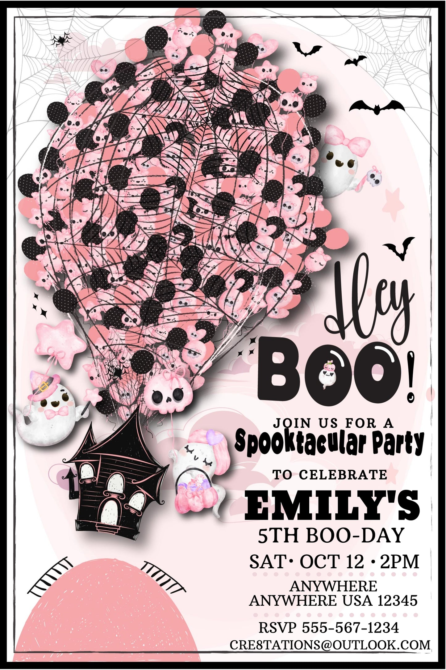 Hey Boo Party Invitation