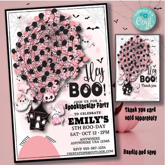 Hey Boo Party Invitation