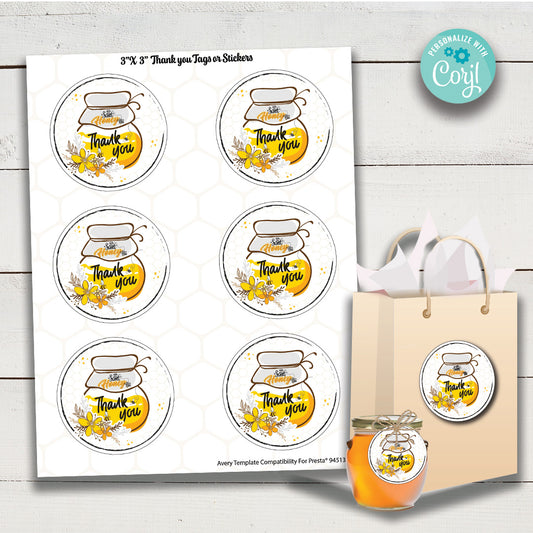 Bumble Bee -Thank you Tag or Sticker