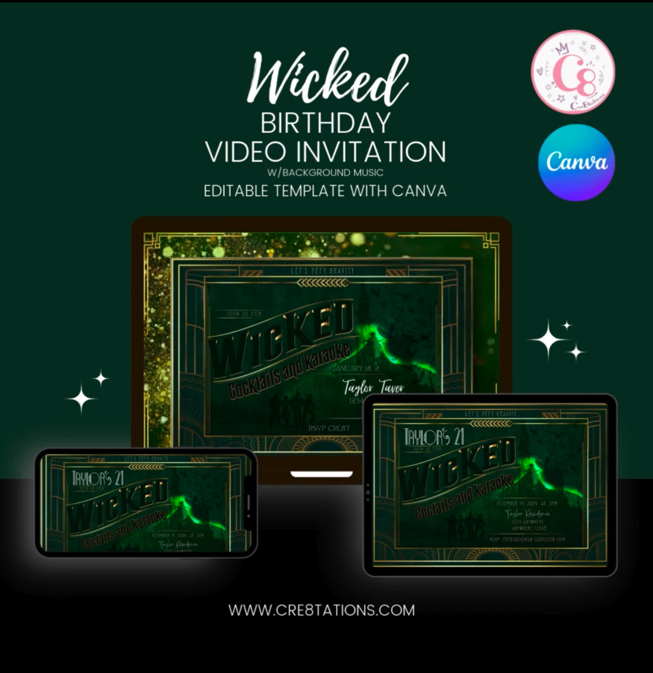 Wicked - Video Party Invitation (Elphaba)