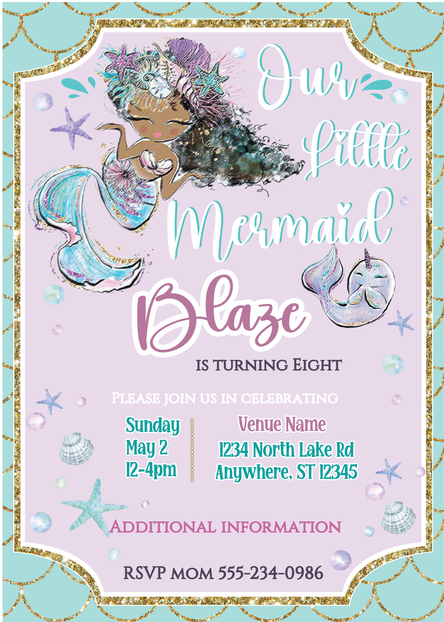 Mermaid Party Invitation