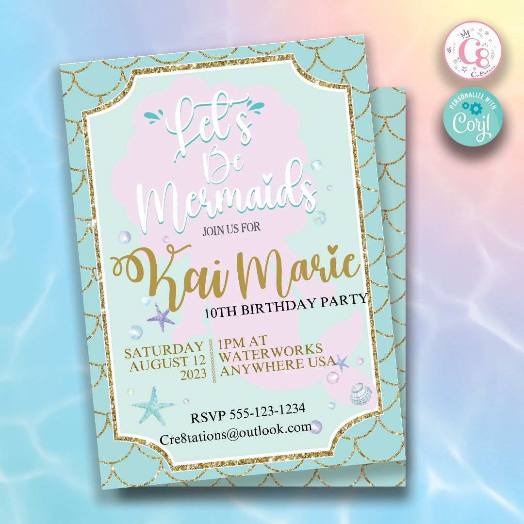 Mermaid Party Invitation