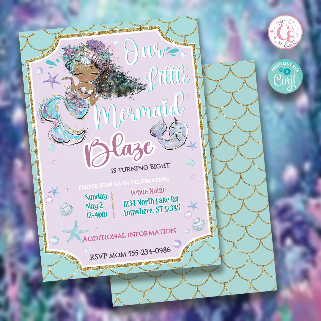 Mermaid Party Invitation