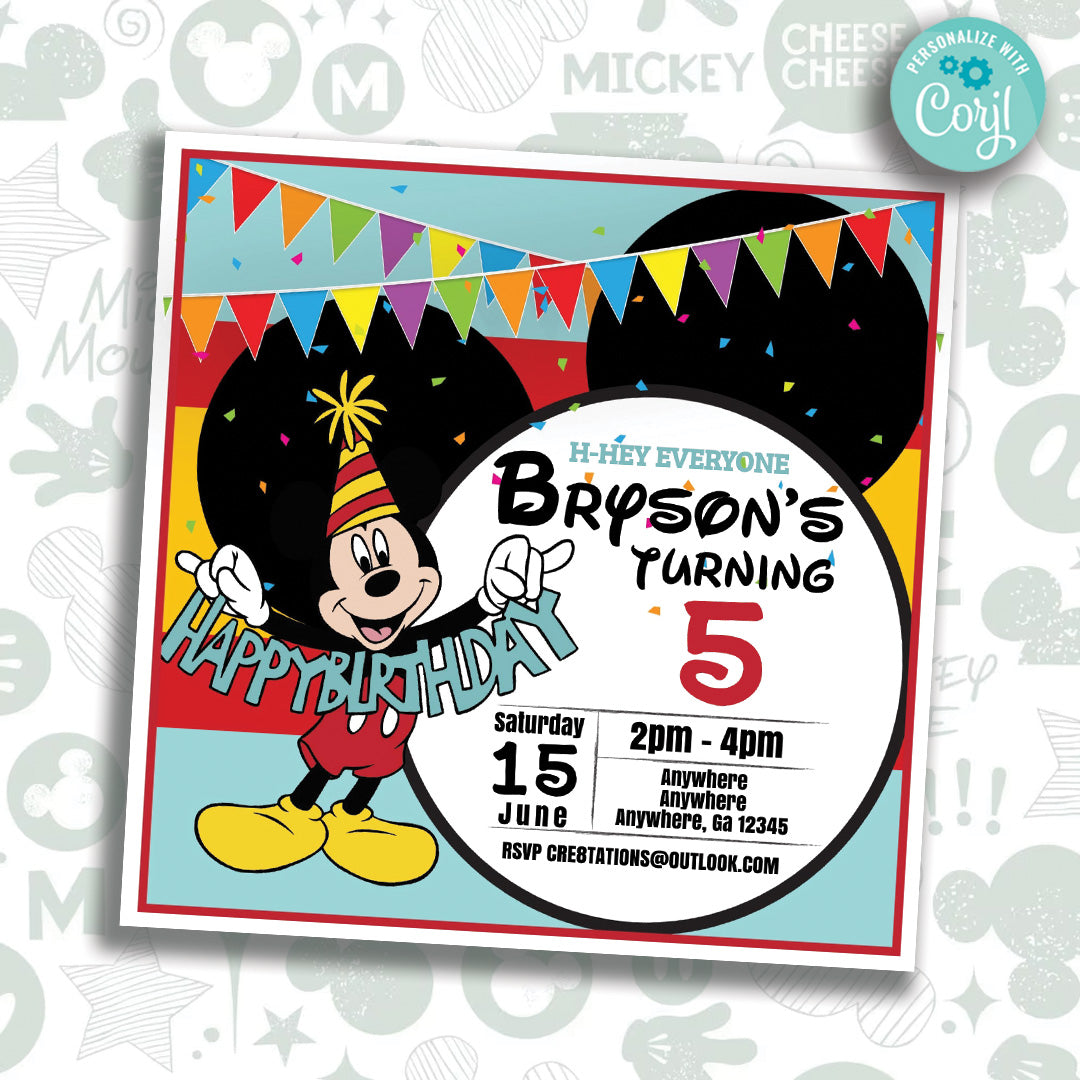 Mickey Mouse Birthday - Colorful