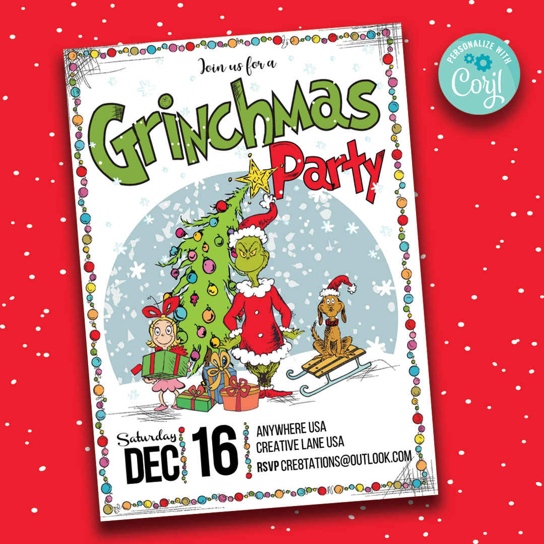 Grinchmas Party Invitation