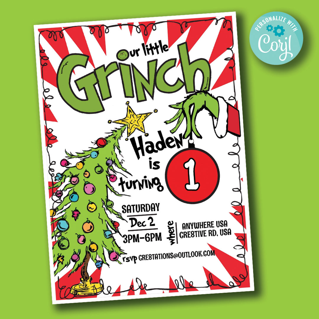 Grinch Birthday - Red (Best Seller)