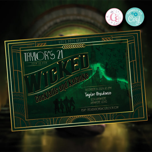 Wicked - Party Invitation (Elphaba)