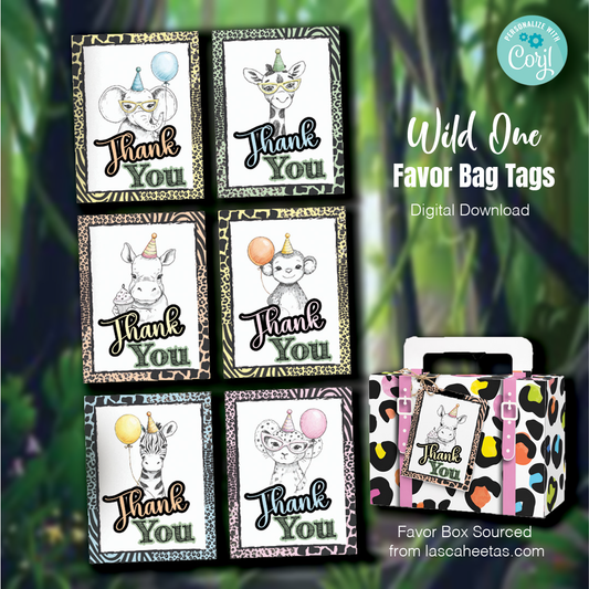 Wild One Birthday - Favor Bag Tags