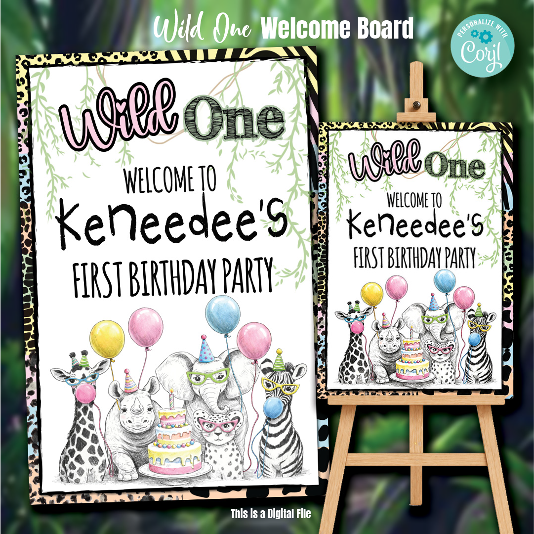 Wild One Birthday - Welcome Board