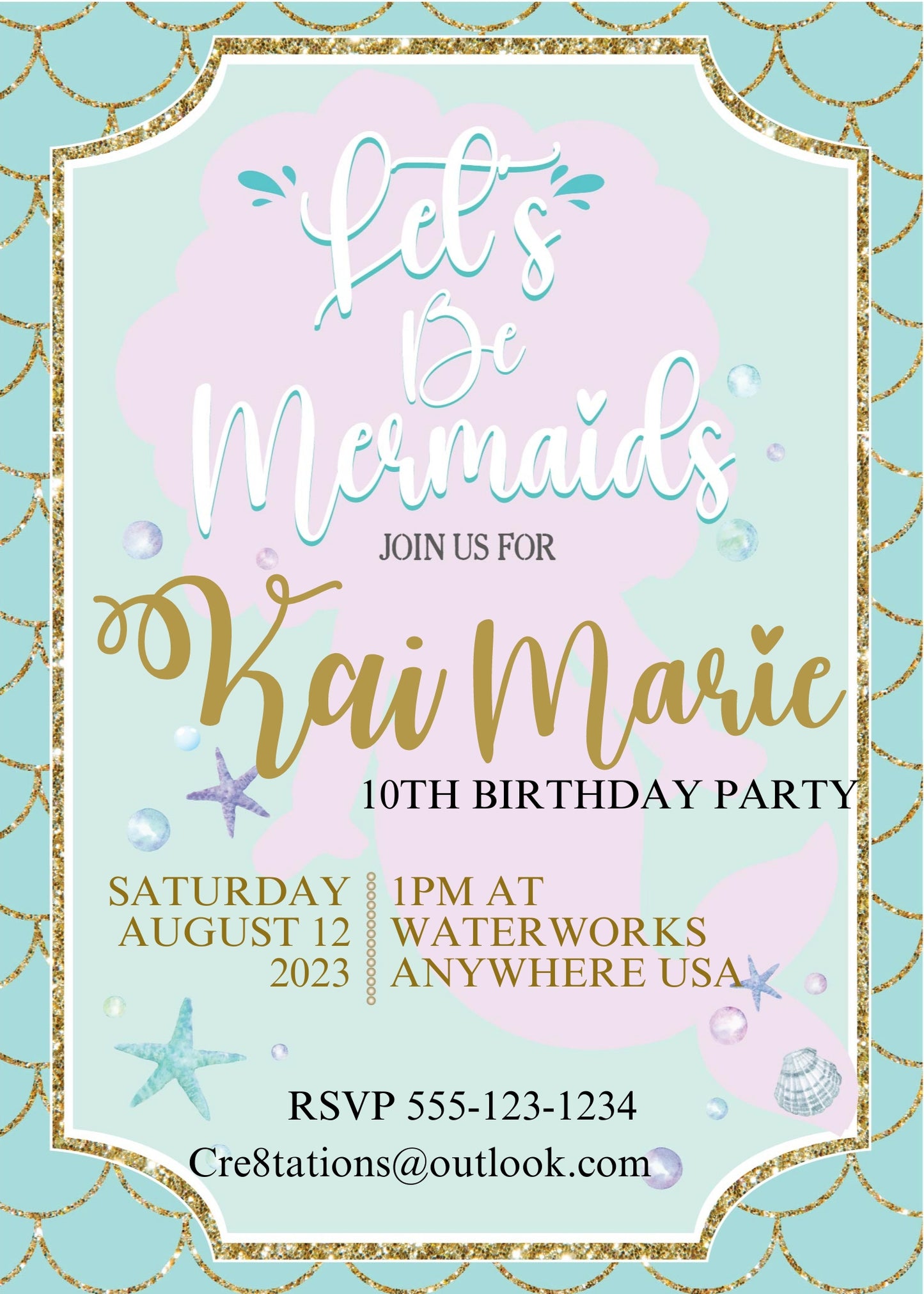 Mermaid Party Invitation