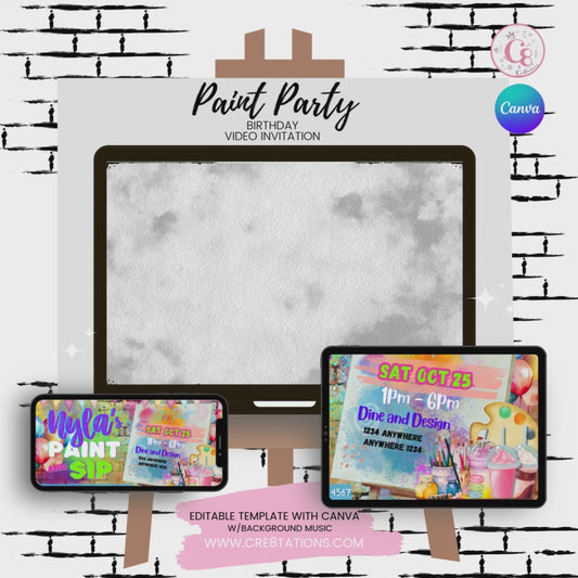 Painting Party Invitation